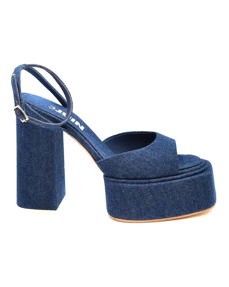 3JUIN Sandalen - Dunkles Jeansblau Dunkles