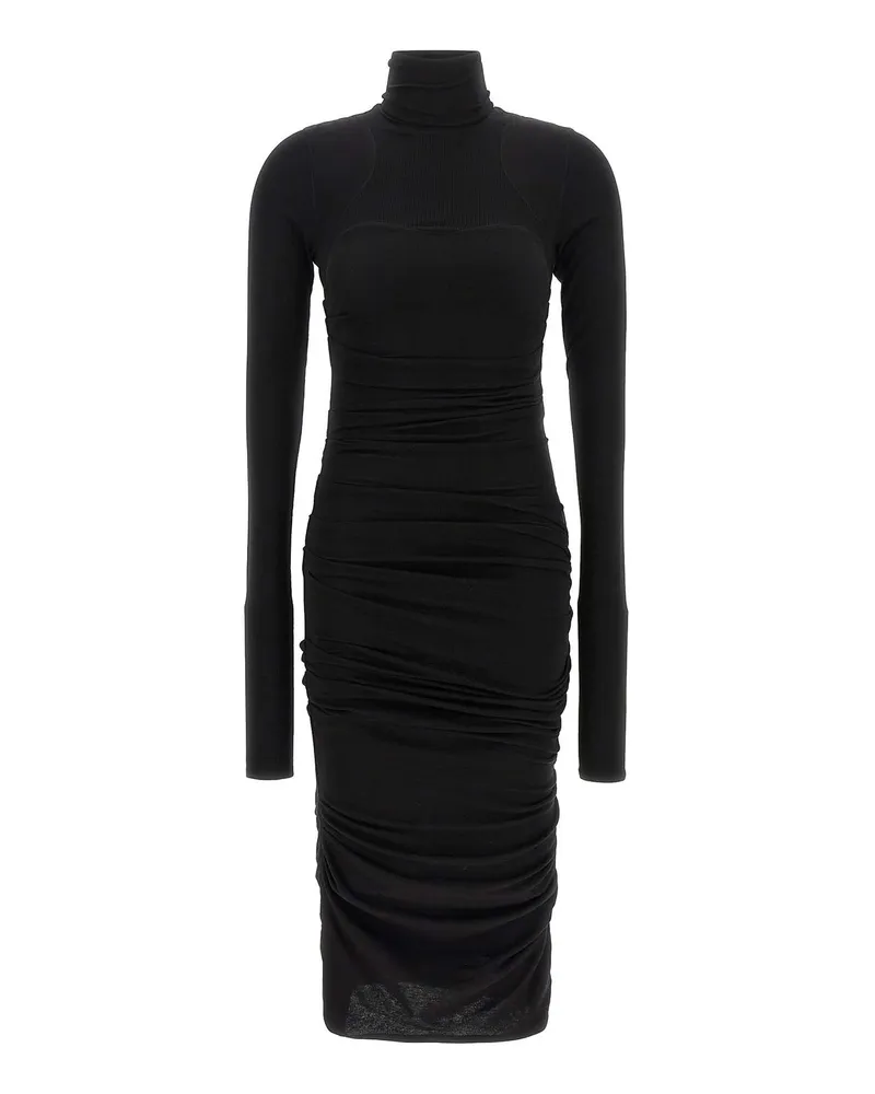 Elisabetta Franchi Knielanges Kleid - Schwarz Schwarz