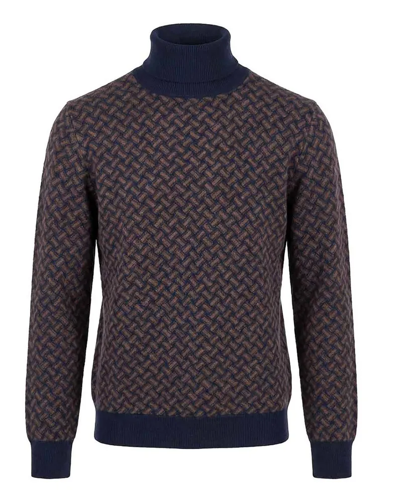 Drumohr  Rollkragenpullover - Blau Blau