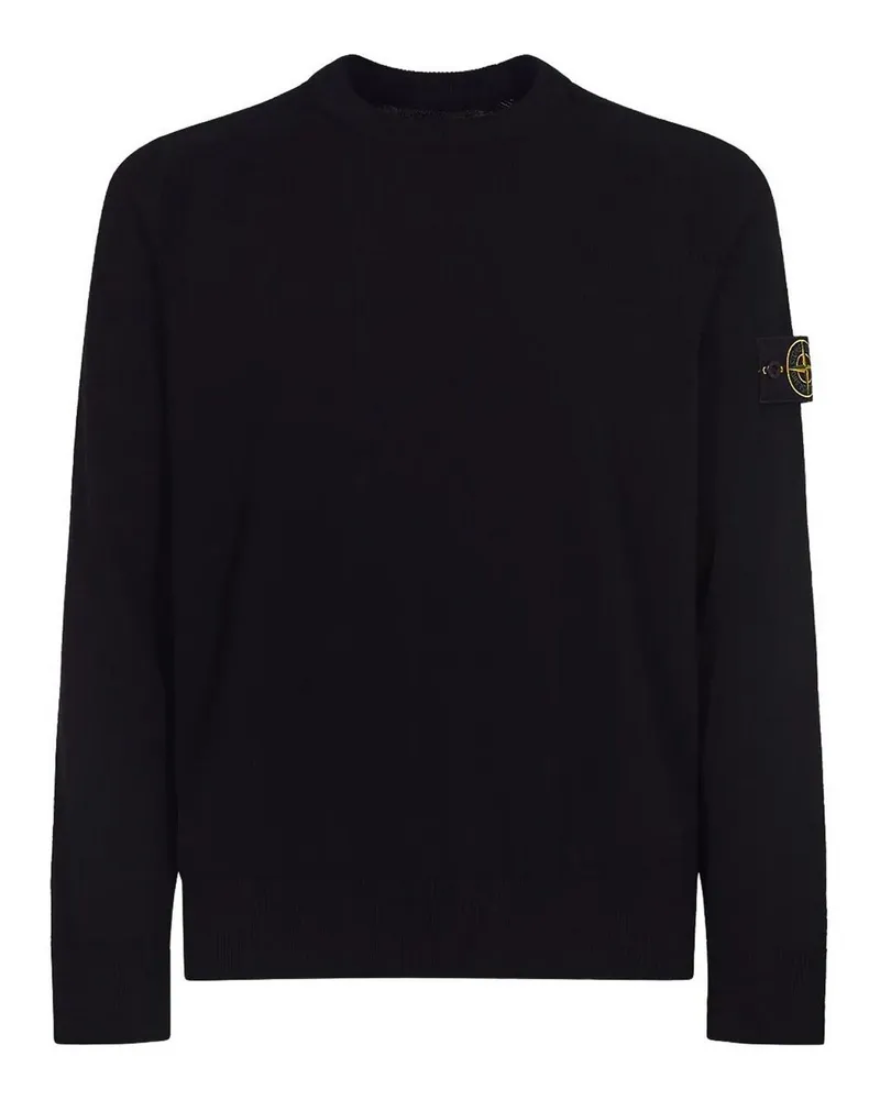 Stone Island Rundhalspullover - Schwarz Schwarz