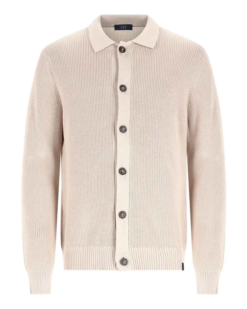 Fay Rundhalspullover - Beige Beige