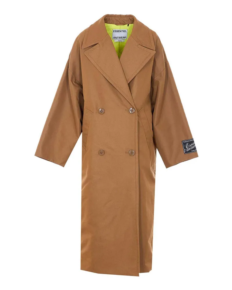 Essentiel Knielanger Mantel - Braun Braun