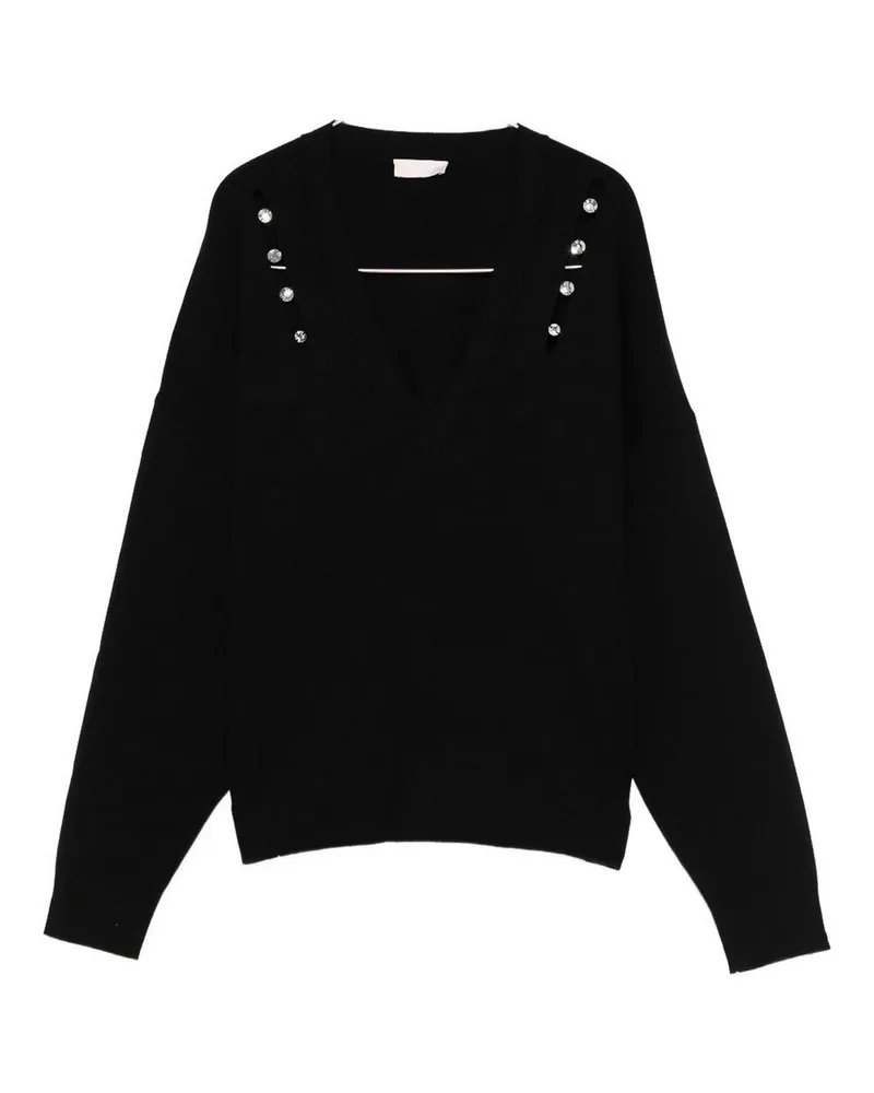 Liu Jo Rundhalspullover - Schwarz Schwarz