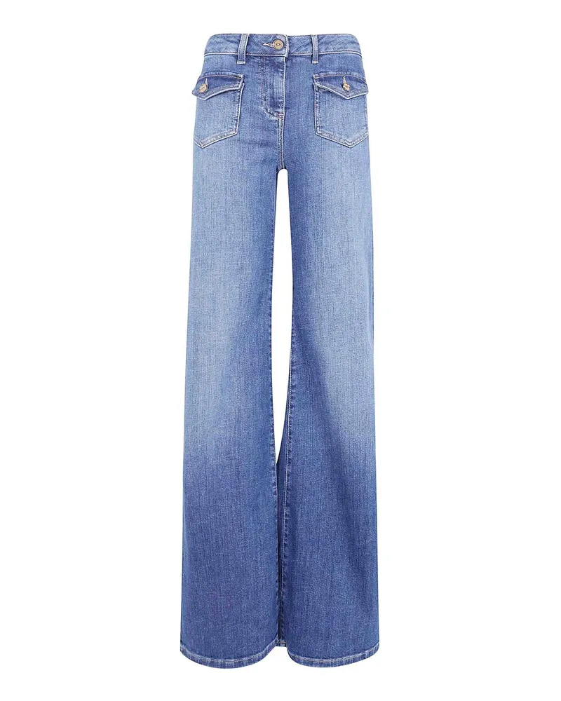 Elisabetta Franchi Schlagjeans - Blau Blau