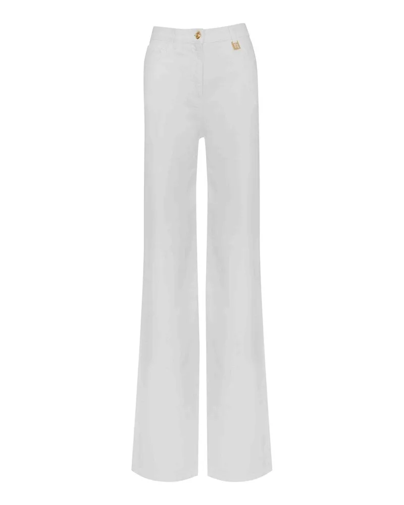 Elisabetta Franchi Schlagjeans - Weiß Weiß