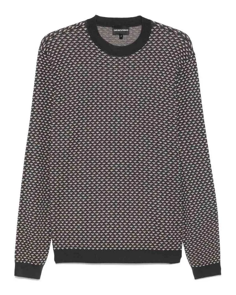 Emporio Armani Rundhalspullover - Schwarz Schwarz