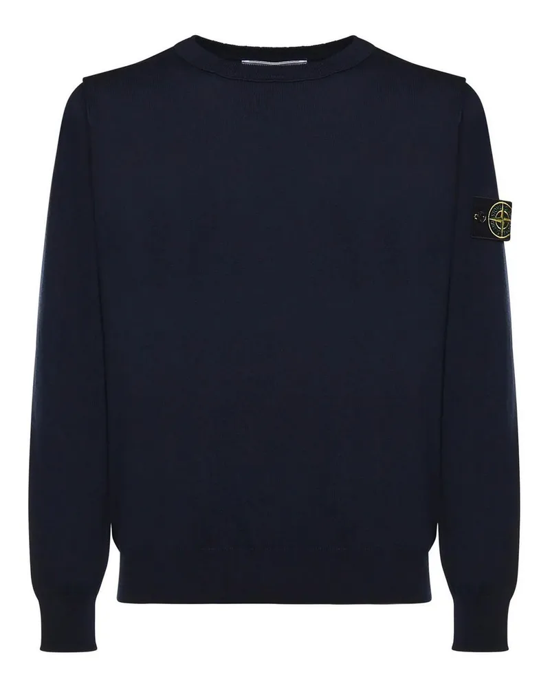 Stone Island Rundhalspullover - Blau Blau