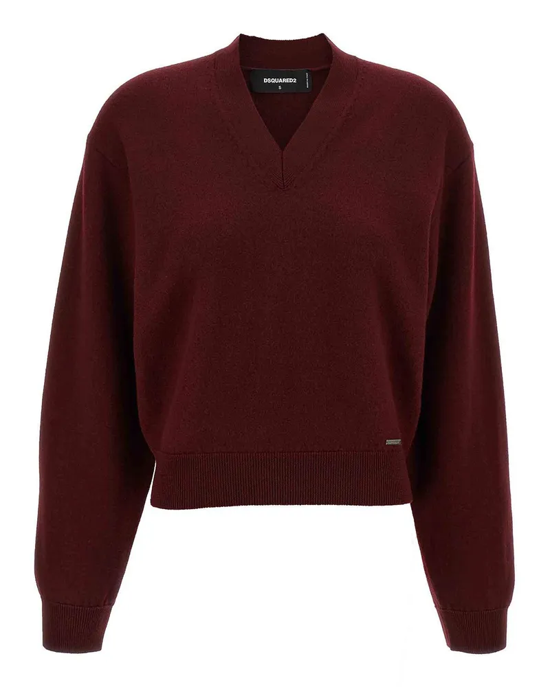 Dsquared2 Cardigan - Dunkelrot Dunkelrot