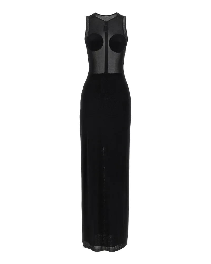 Jean Paul Gaultier Knielanges Kleid - Schwarz Schwarz
