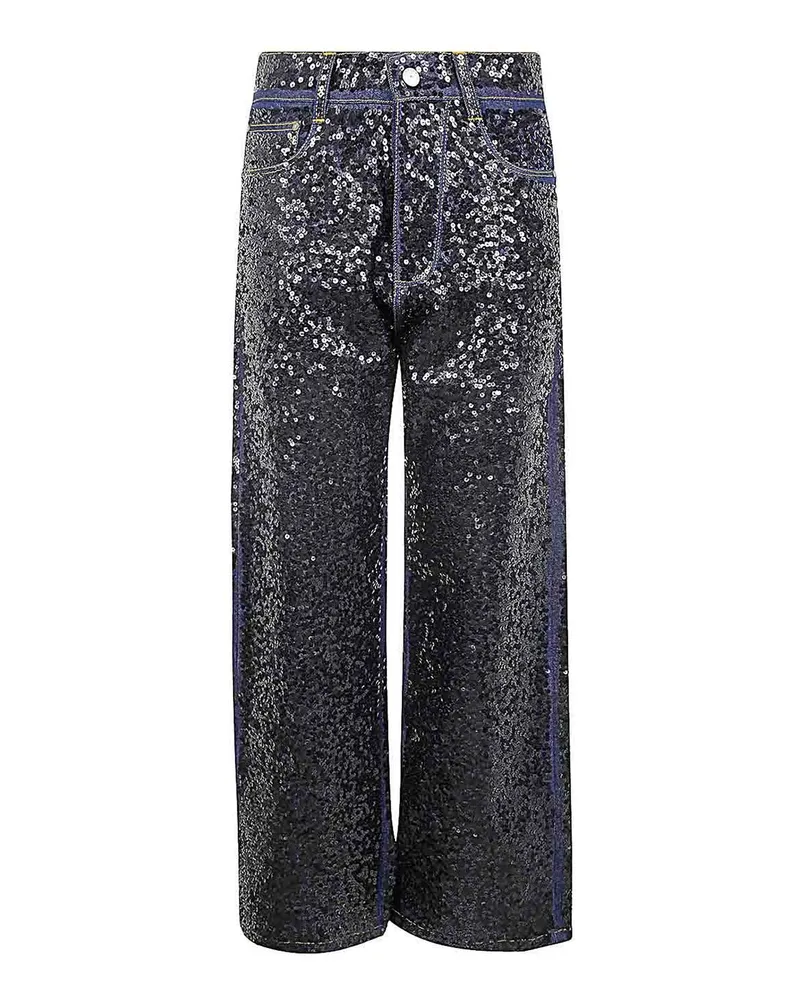 P.A.R.O.S.H. P. A.R. O.S. H. Straight Leg Jeans - Weiß Blau