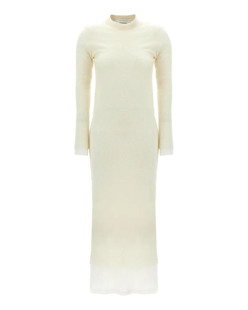 Jil Sander Maxikleid - Weiß Weiß