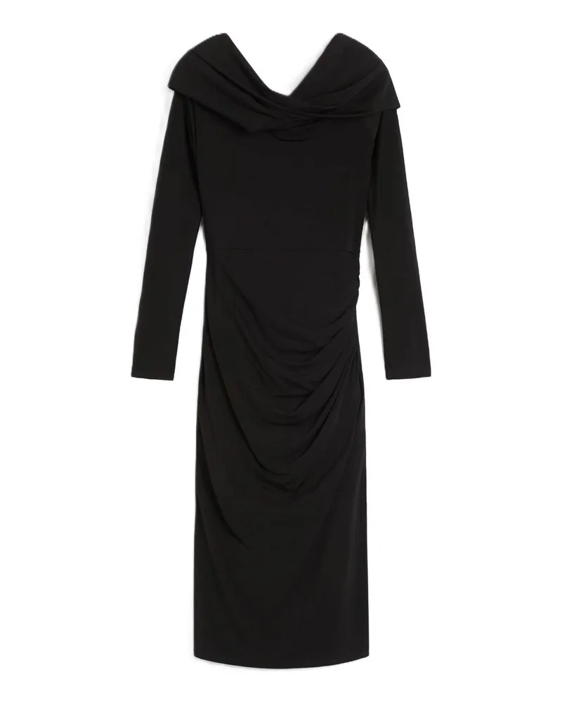 Max Mara Knielanges Kleid - Schwarz Schwarz