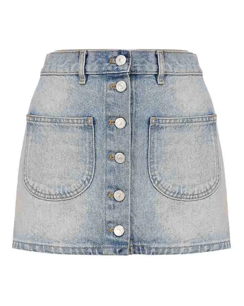Courrèges Minirock - Helles Jeansblau Helles