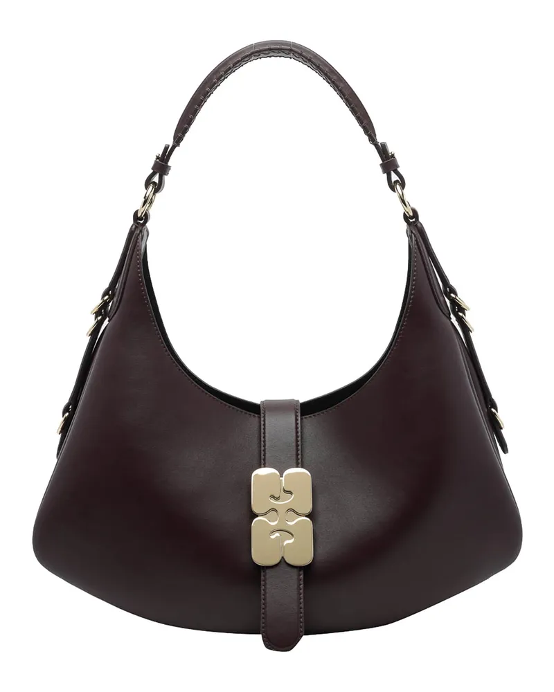 Ganni Schultertasche - Braun Braun