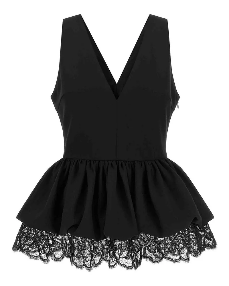 ROTATE Birger Christensen Top - Schwarz Schwarz