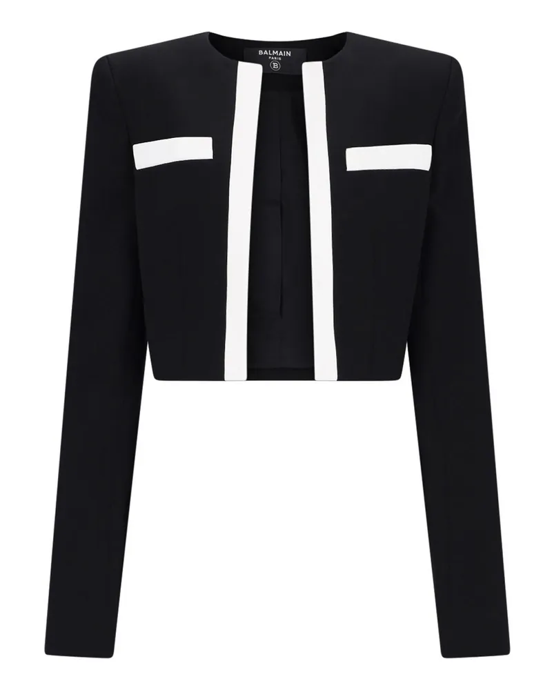 Balmain Rundhalspullover - Schwarz Schwarz