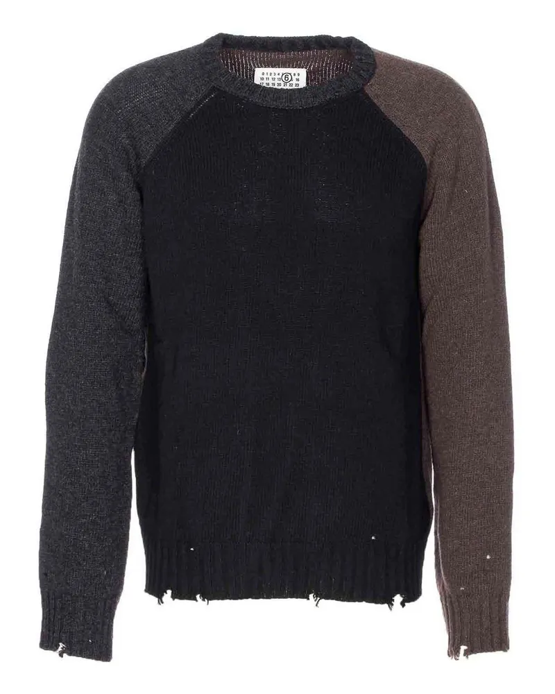 Maison Margiela Rundhalspullover - Schwarz Schwarz