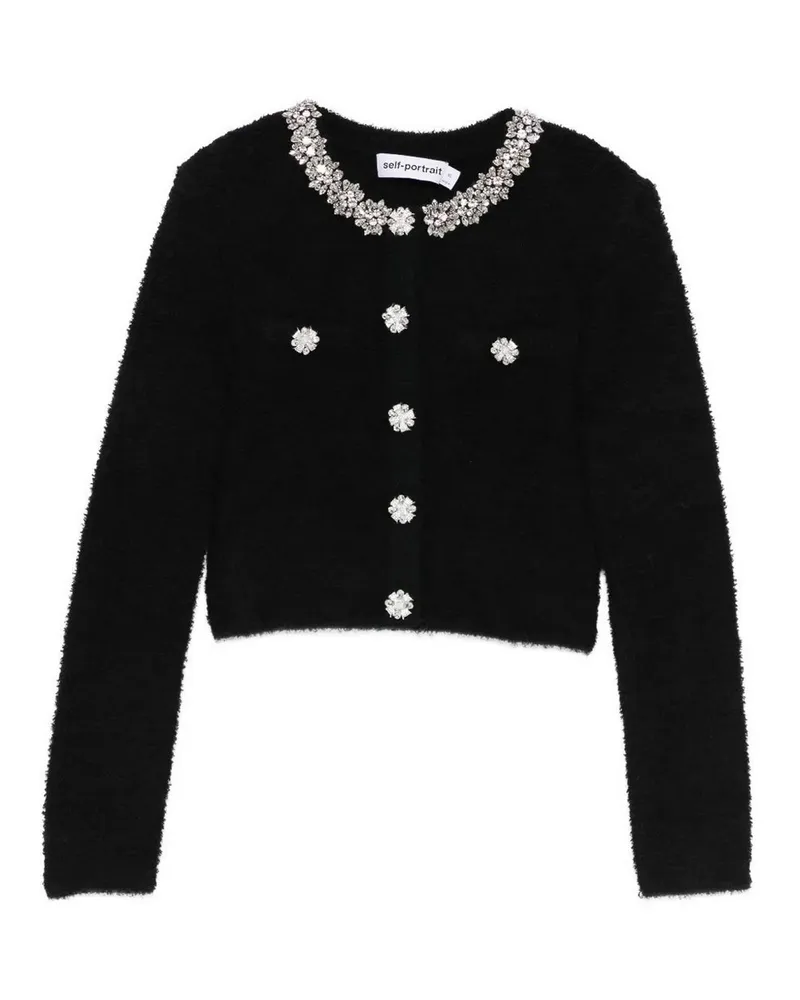 Self-Portrait Cardigan - Schwarz Schwarz