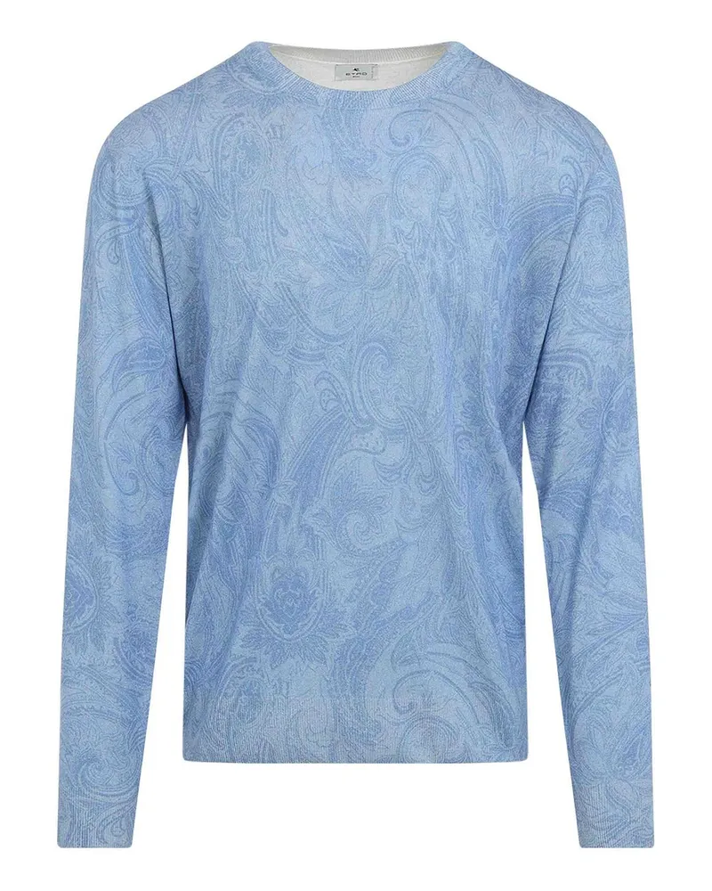 Etro Rundhalspullover - Hellblau Hellblau