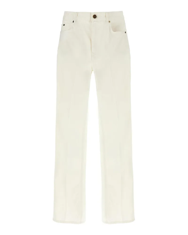 Balmain Straight Leg Jeans - Weiß Weiß