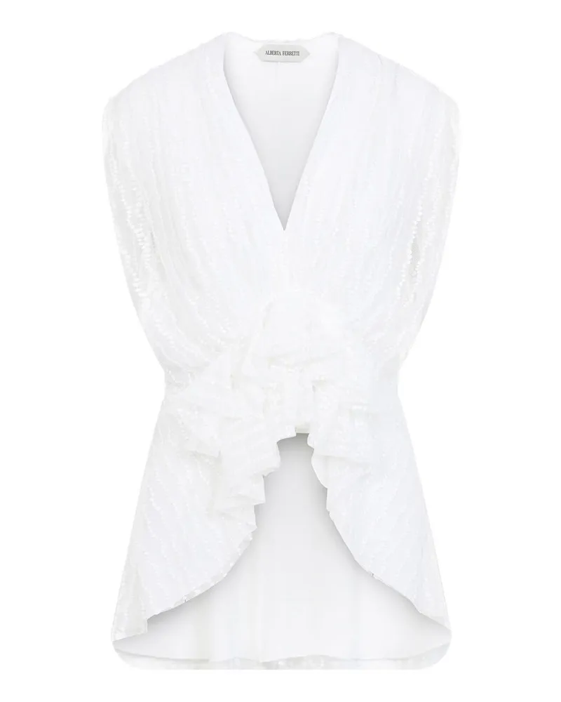 Alberta Ferretti Top - Weiß Weiß