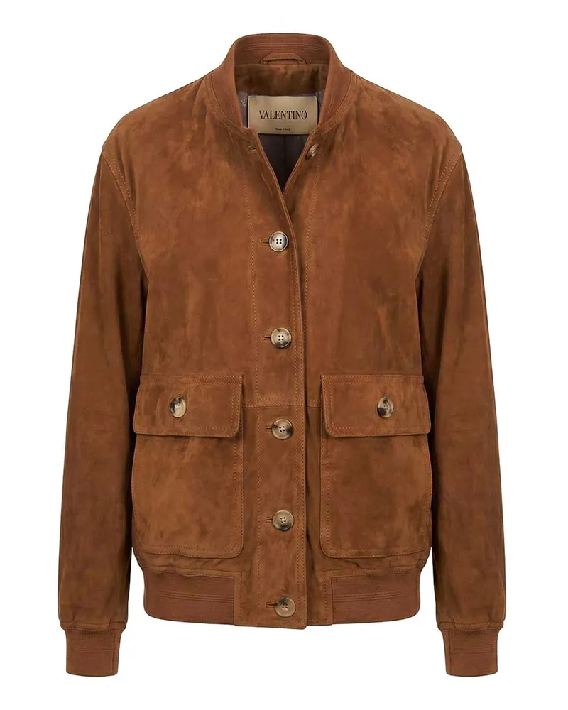 Valentino Garavani Lederjacke - Hellbraun Hellbraun