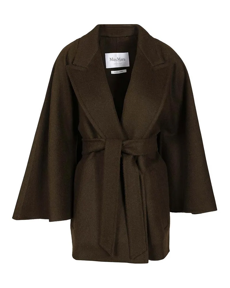 Max Mara Kurzer Mantel - Grau Grau