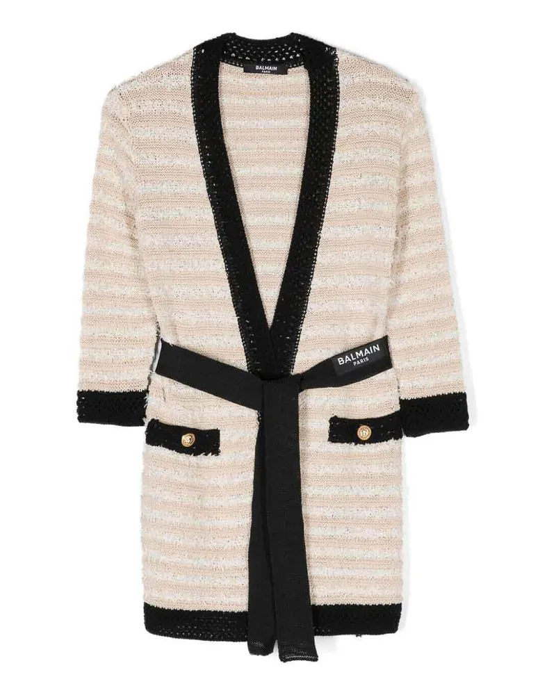 Balmain Rundhalspullover - Schwarz Schwarz
