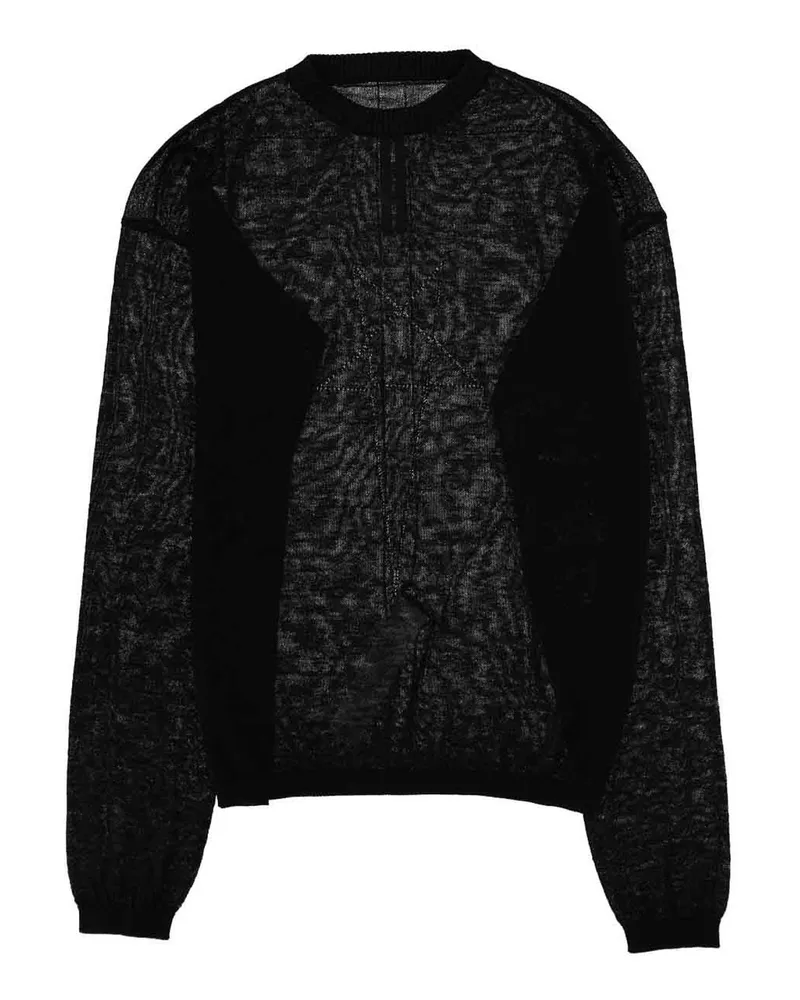 Rick Owens Rundhalspullover - Schwarz Schwarz