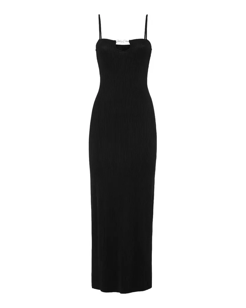 Philipp Plein Knielanges Kleid - Schwarz Schwarz