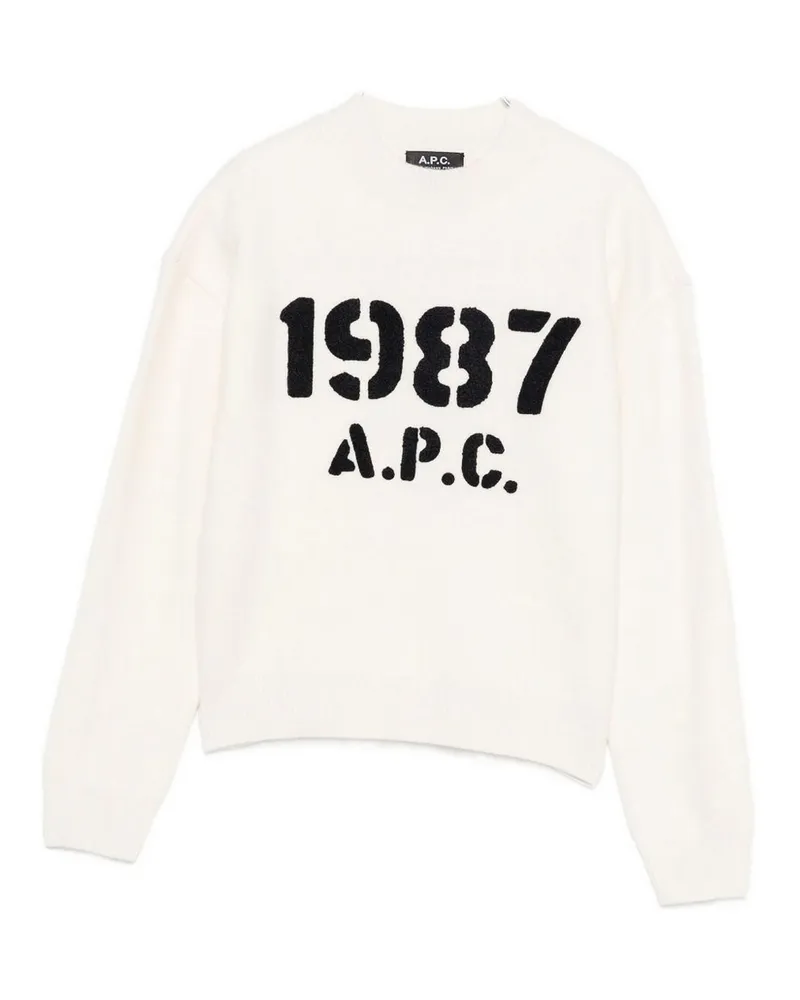 A.P.C. A. P.C. Rundhalspullover - Weiß Weiß
