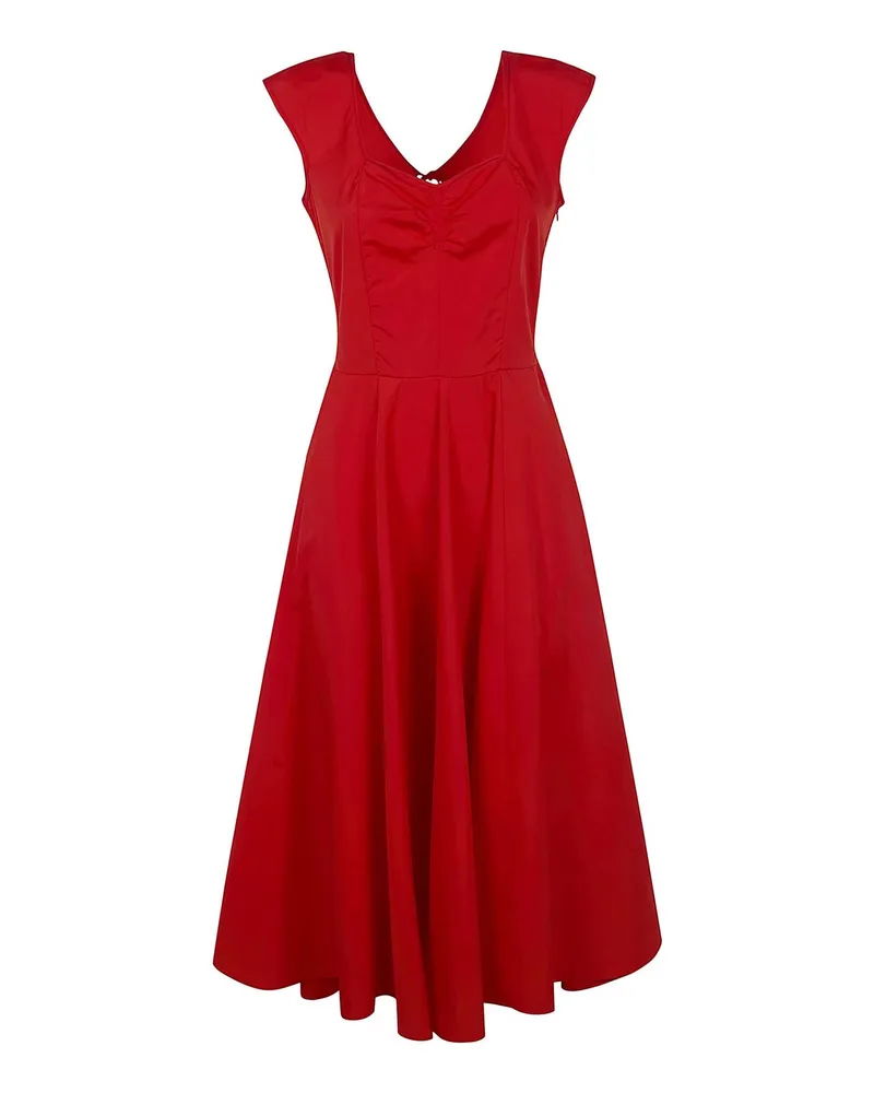 ASPESI Knielanges Kleid - Rot Rot