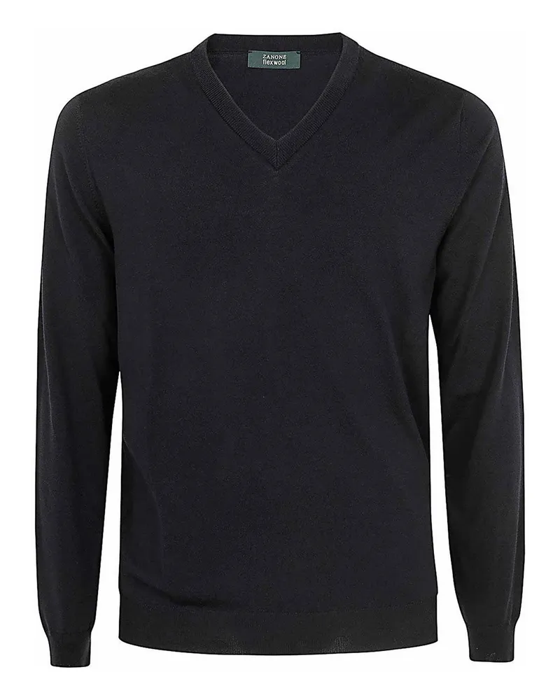 Zanone V-Pullover - Blau Blau