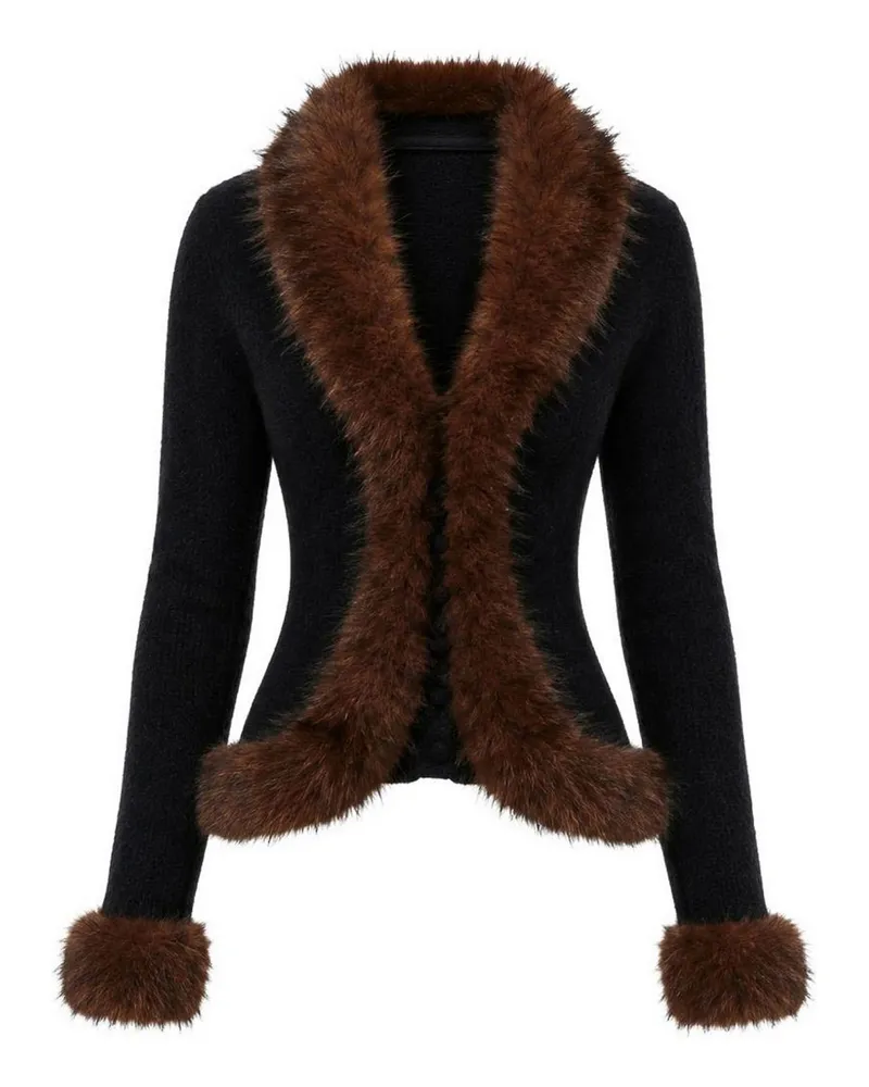 Self-Portrait Cardigan - Schwarz Schwarz