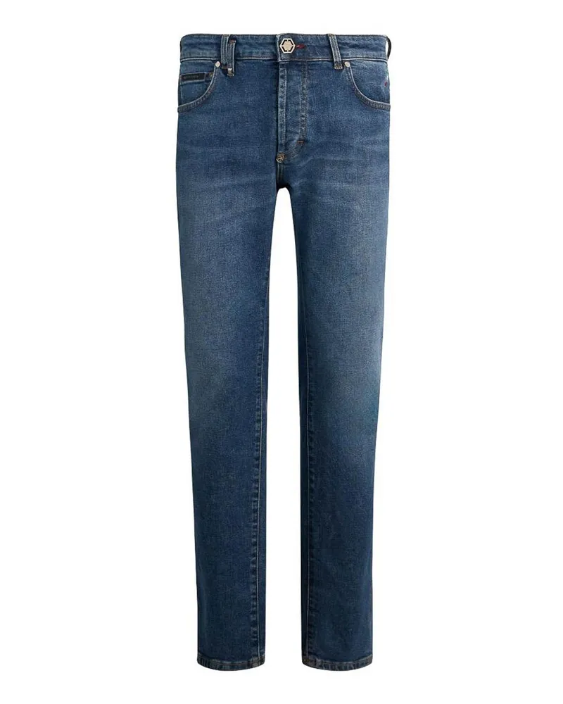 Philipp Plein Straight Leg Jeans - Denim Denim