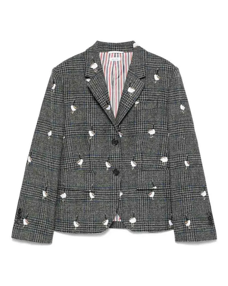 Thom Browne Knielanger Mantel - Grau Grau