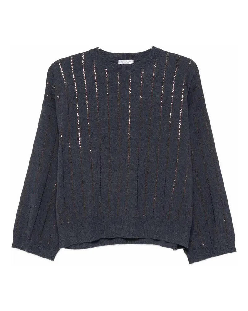 Brunello Cucinelli Rundhalspullover - Blau Blau