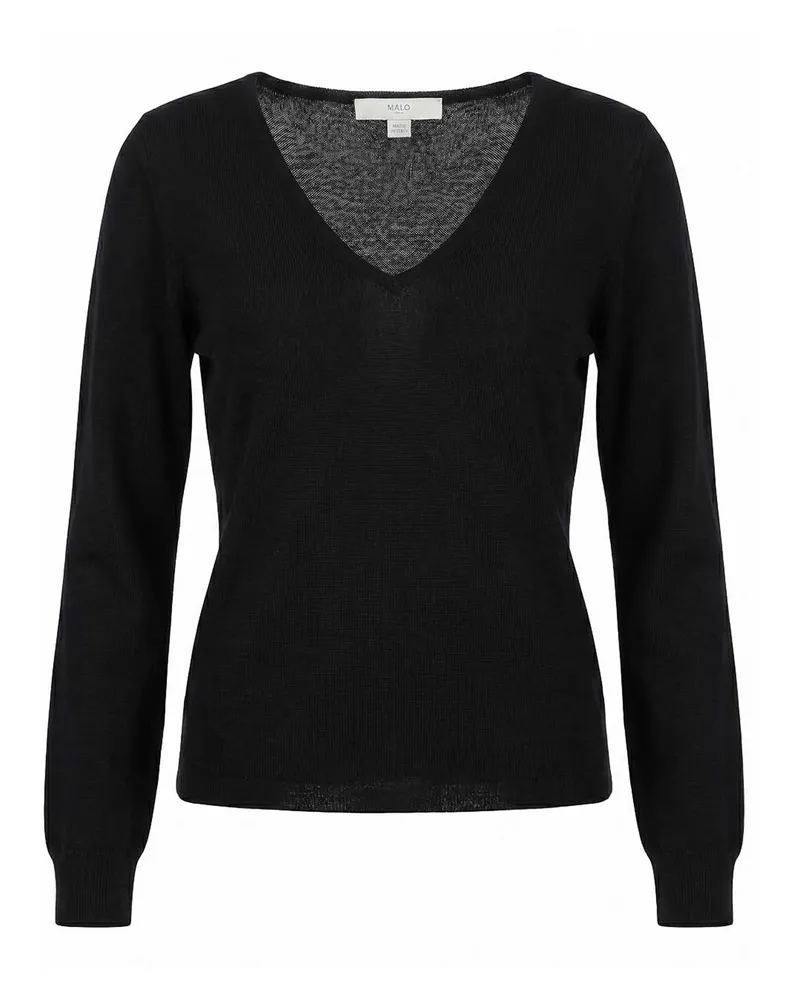 Malo V-Pullover - Schwarz Schwarz