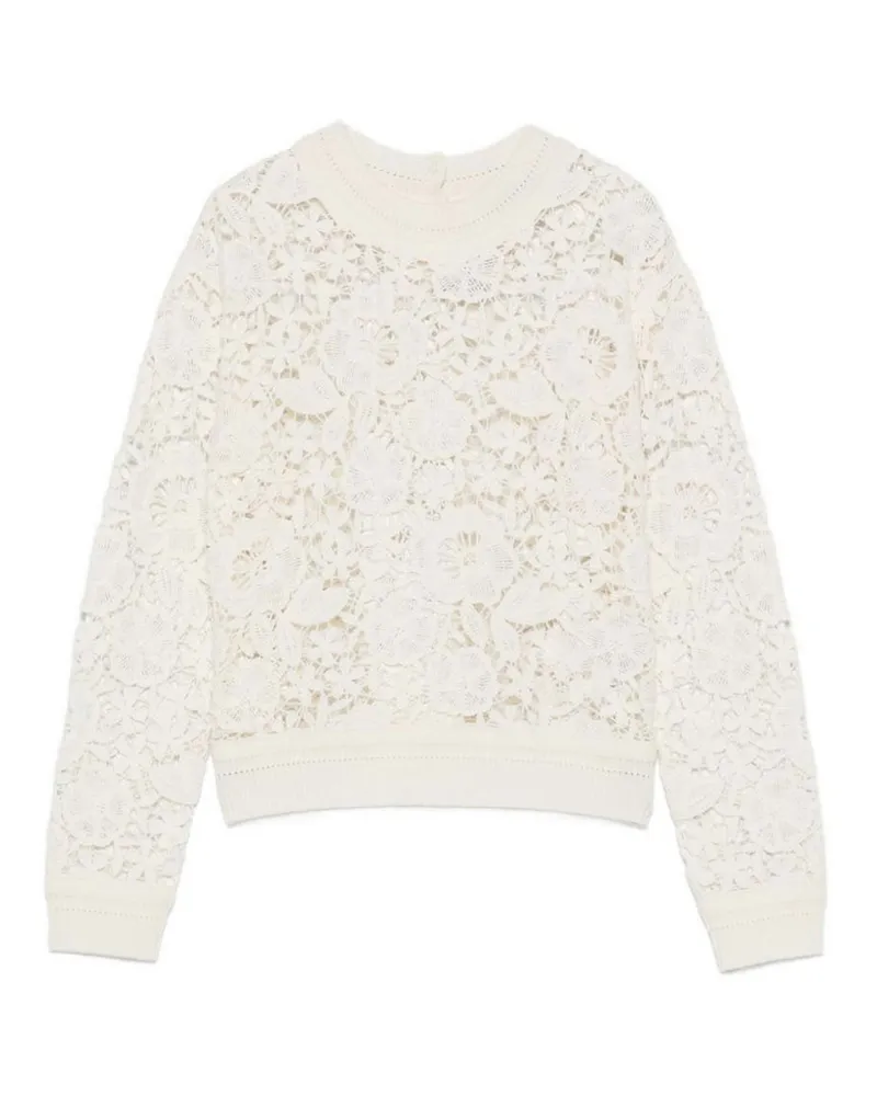 Ermanno Scervino Rundhalspullover - Hellbeige Hellbeige