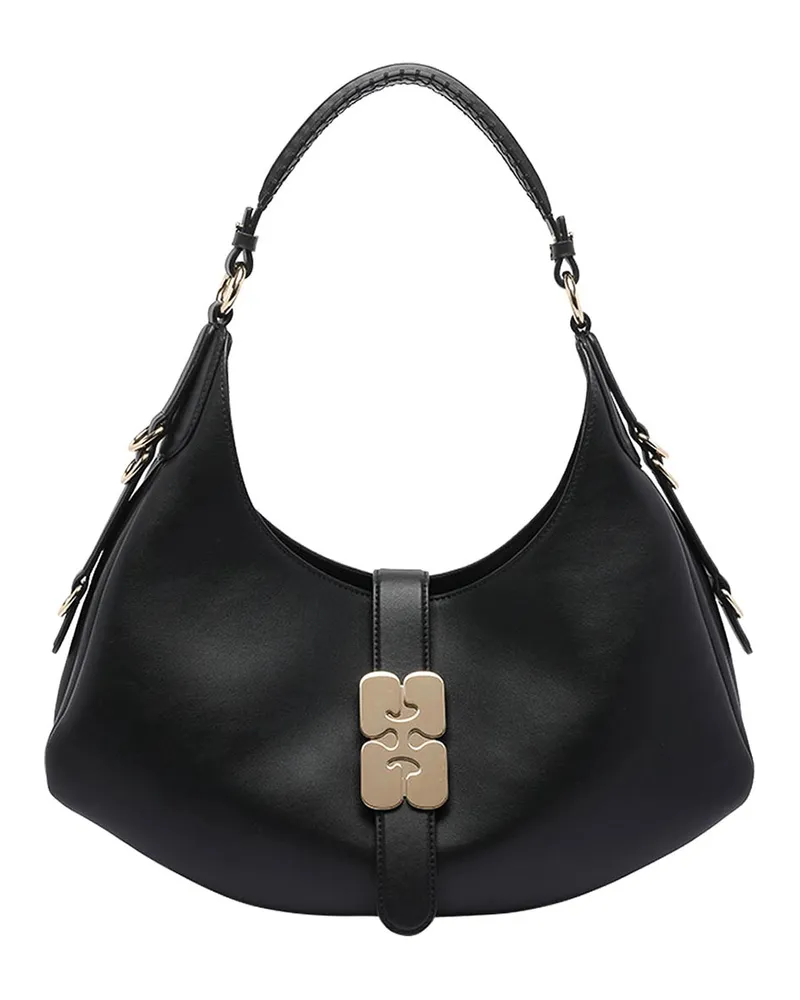 Ganni Schultertasche - Schwarz Schwarz