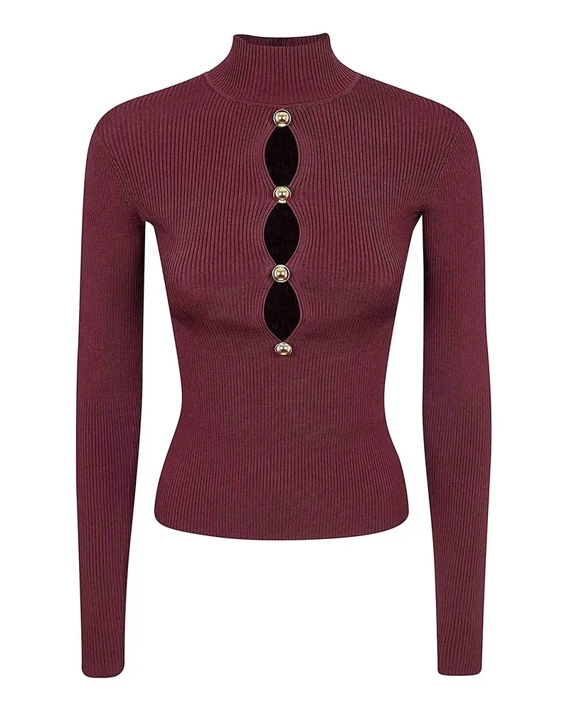 Self-Portrait Top - Bordeaux Bordeaux