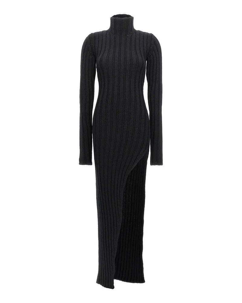 Ann Demeulemeester Maxikleid - Schwarz Schwarz