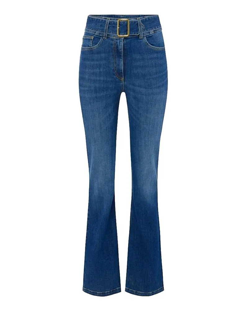 Elisabetta Franchi Straight Leg Jeans - Denim Denim