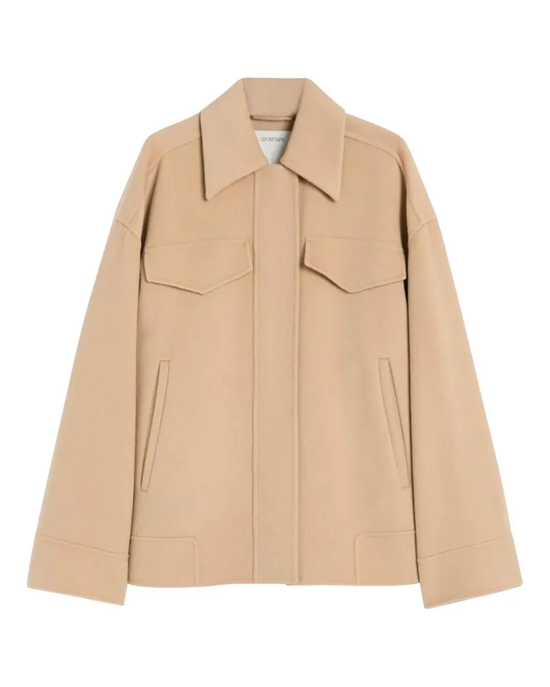 SPORTMAX Knielanger Mantel - Camel Camel