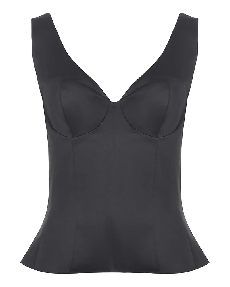 ROTATE Birger Christensen Top - Schwarz Schwarz