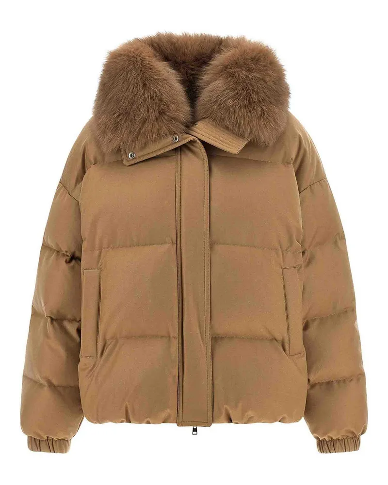Yves Salomon Casualjacke - Beige Beige