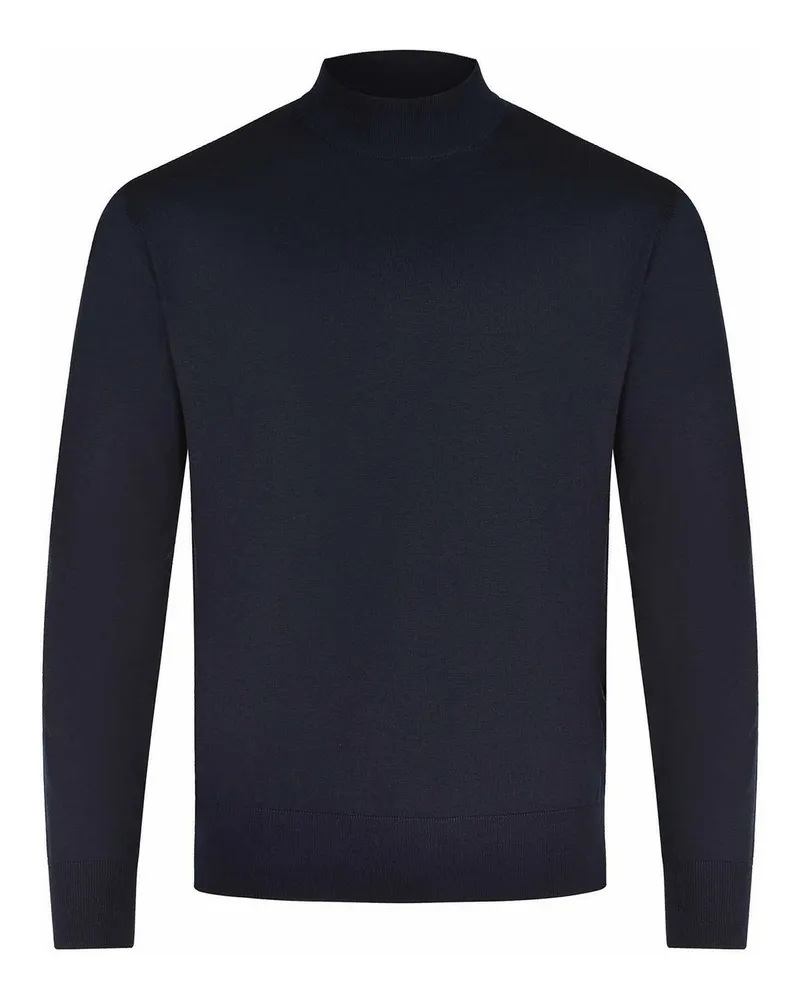 Paolo Pecora Milano Rundhalspullover - Blau Blau