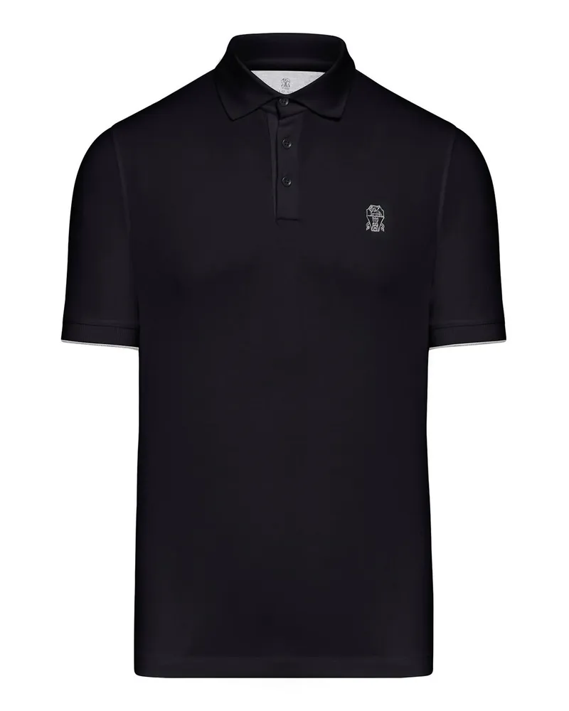 Brunello Cucinelli Poloshirt - Schwarz Schwarz