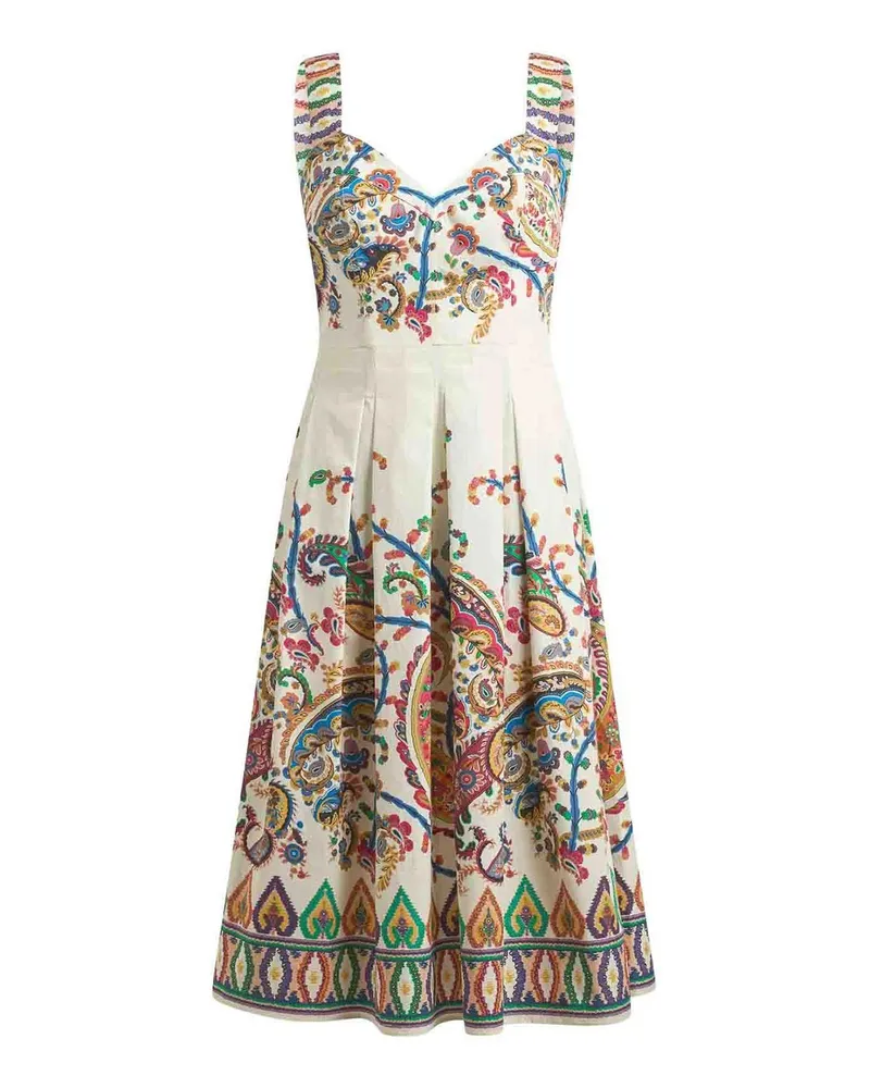 Etro Knielanges Kleid - Weiß Weiß