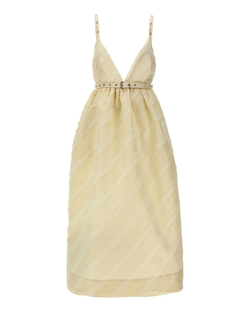 Ganni Knielanges Kleid - Beige Beige